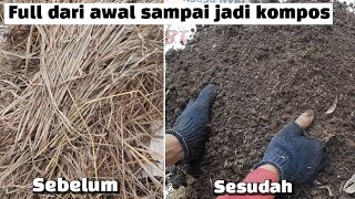 Peroses cara pembuatan kompos jerami || full Dari awal sampai jadi kompos.