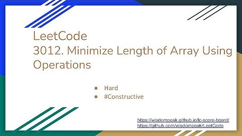 【每日一题】LeetCode 3012. Minimize Length of Array Using Operations
