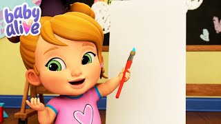 The Babies Paint Day  Baby Alive Official  Family Kids Cartoons