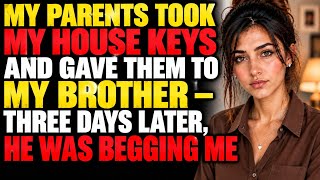 My Parents Took My House Keys and Gave Them to My Brother — Three Days Later, He Was Begging Me