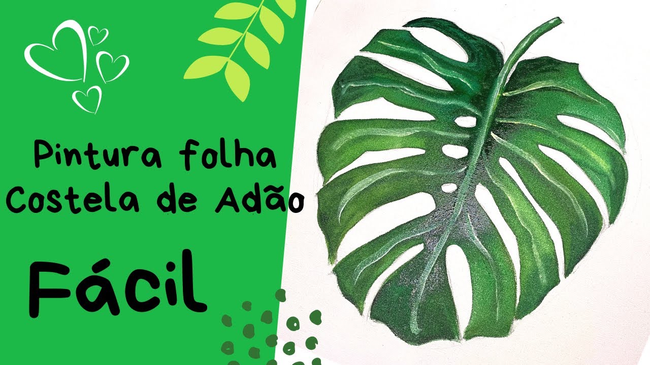 Aprenda a pintar folha COSTELA DE ADÃO! #DIY