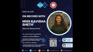 On Record with Miss Kavisha Sheth -  Session on Security