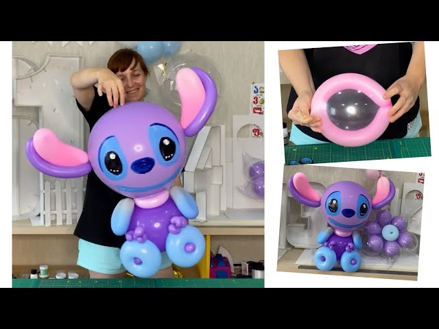 The figure from the balloons of the cartoon Lilo and Stitch How to make.  Tutorial 