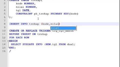 Membuat Trigger untuk Mencatat Tanggal Input Data Secara Otomatis