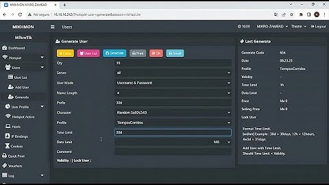 Perfil Único para Todos los Tiempos Pausados Hotspot MikroTik v7 MIKHMON Limite de Tiempo más Precio