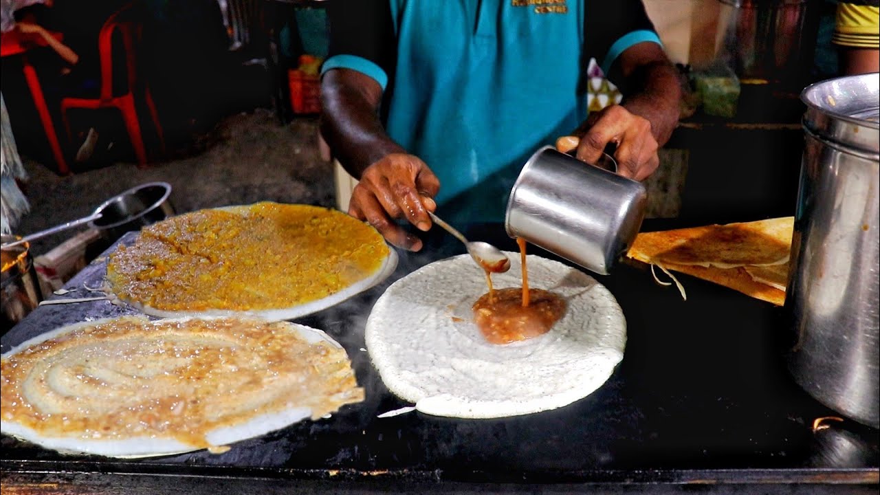 Huge Selling Of Omelette Dosa | Roadside Delicious Non Veg Meal | How To Make | Indian Street Food | Street Food Fantasy