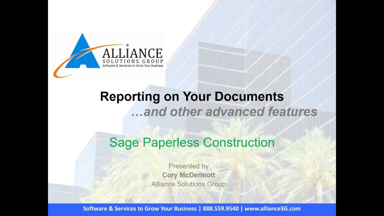 Sage Paperless Construction Reporting on Your Documents YouTube