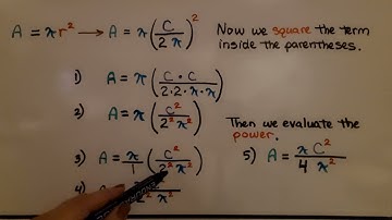 7th Grade Math 9.2c, Finding the Relationship Between Circumference and Area of a Circle