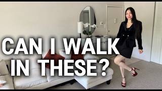 Stiletto High Heels Try-On | Amazon Prom Shoes Review