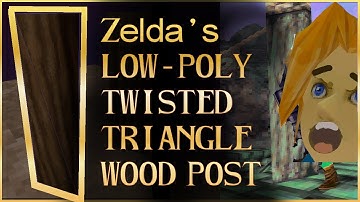 Low-Poly Twisted Triangle Wooden Post Idea from Zelda: Ocarina of Time