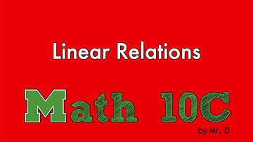M10C - 6.2 Linear Relations