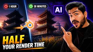 Half Your Blender Render Time with AI | Hindi Tutorial