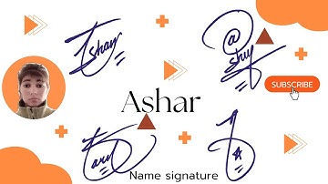 Ashar name signature with arooj||name signature with arooj 