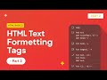 HTML Text Formatting Tags Explained | Headings, Paragraphs &amp; Lists in HTML | HTML Tutorial Part 2