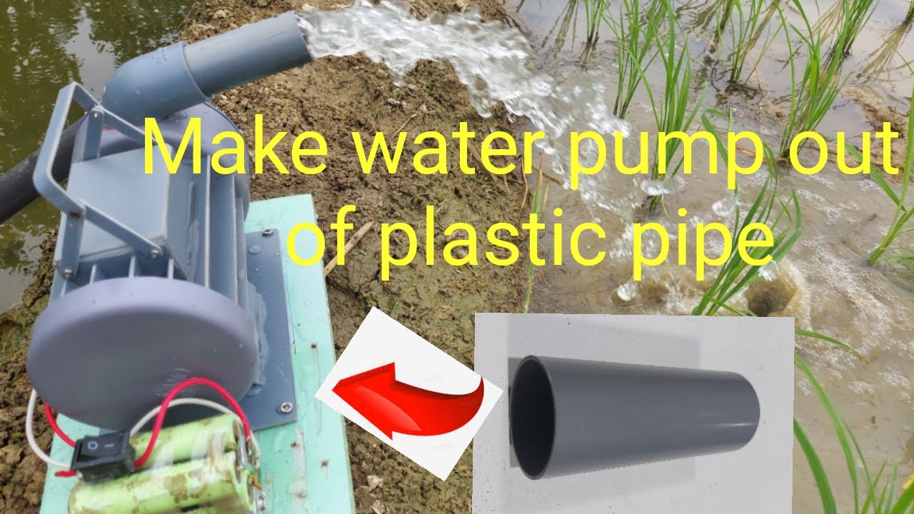 How to make water pump use pvc pipe YouTube