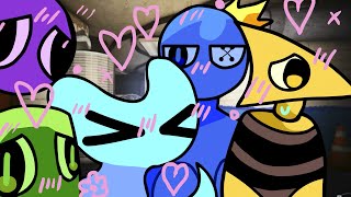 Cyan X Yellow??... Rainbow Friends Animation