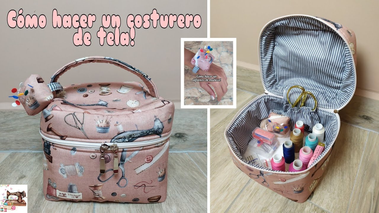 Cómo hacer un costurero de tela 🧵| costura Muy fácil 🎥 YouTube