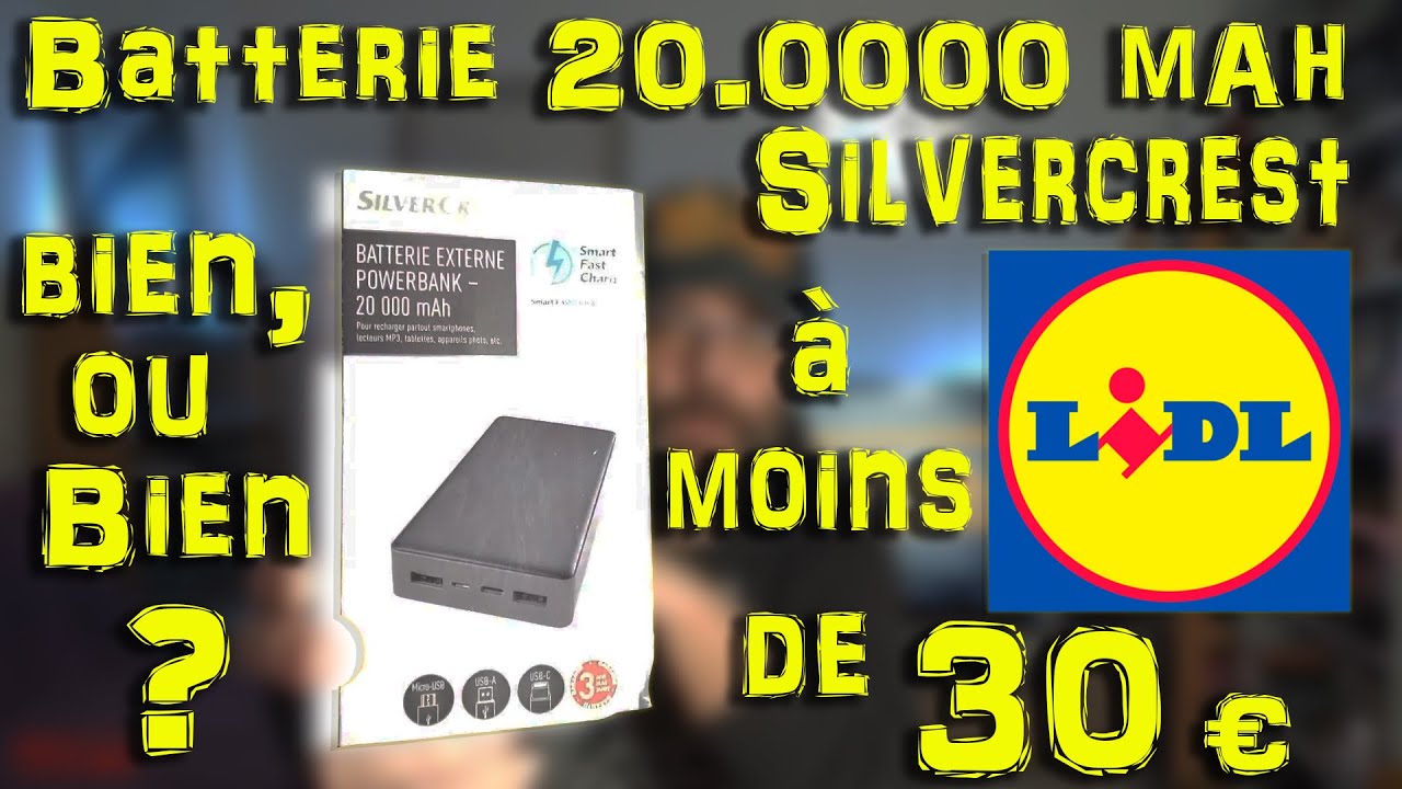 Batterie 20 000 mAh Silvercrest de Lidl à 29.99€ - YouTube