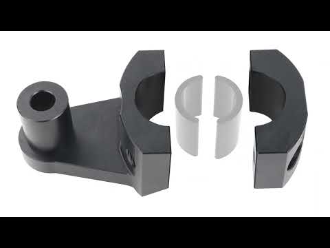 Універсальні поворотні проставки для керма мотоцикла, 22мм (7/8") та 28мм (1-1/8"), підйом, зміщення, видео 1