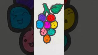 Satisfying creative art #shorts #art #drawing #coloring #satisfying #grapes #viral #trending #c