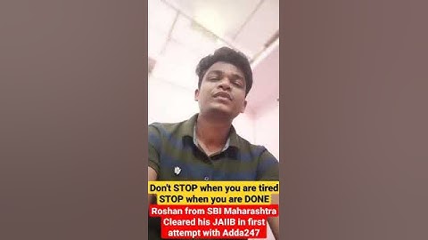 Roshan from SBI Maharashtra Cleared his JAIIB in first attempt with Adda247 #shorts