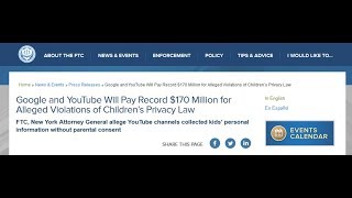 Google and Youtube in trouble? Its more likely than you think.
You tube taken to task for failing to protect Childrens safety online? How about a primary source
from the Government.
https://www.ftc.gov/news-events/press-releases/2019/09/google-youtube-will-pay-record-170-million-alleged-violations
Im excited even as Im taken notes, this could shake things up. for better or worse. Lets get into it.
Cohost
Coyote lovely
https://www.youtube.com/user/TheElyk337
CNBC news link
https://www.youtube.com/watch?v=3V_FYXfnSLE
my twitter
https://twitter.com/FNGR101
I
my paypal
ranma_hf@yahoo.com
Deviant Art
https://www.deviantart.com/fornogr
#FTC #youtube #google Google and Youtube in trouble? Its more likely than you think.