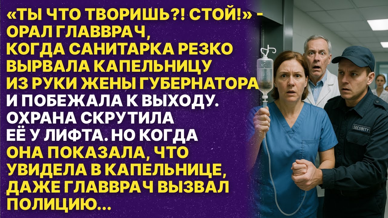 Все подумали, что санитарка сумасшедшая, но когда она показала что было в капельнице