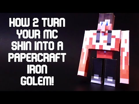 Tutorial PaperCraft Minecraft - Golem de Ferro / Iron Golem 