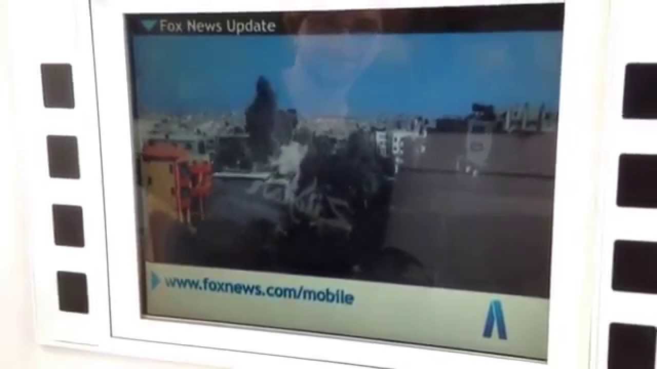 Watching TV at the Gas Station