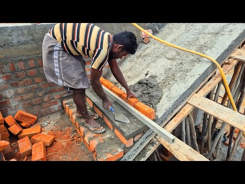 Building A Terrace Stairs Accurately |How To Build Brick Steps with Cement |Stairs Construction