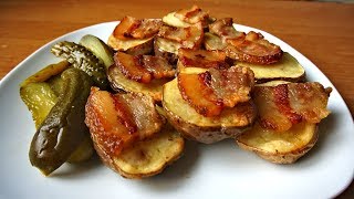 Картошка в мундирах с салом🥔 Картофель запеченный в духовке Картошка в мундирах с салом🥔 Картофель запеченный в духовке