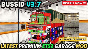 PREMIUM ETS2 GARAGE MOD For Bus Simulator Indonesia || Bussid V3.7.1 || Full Installation Process ||