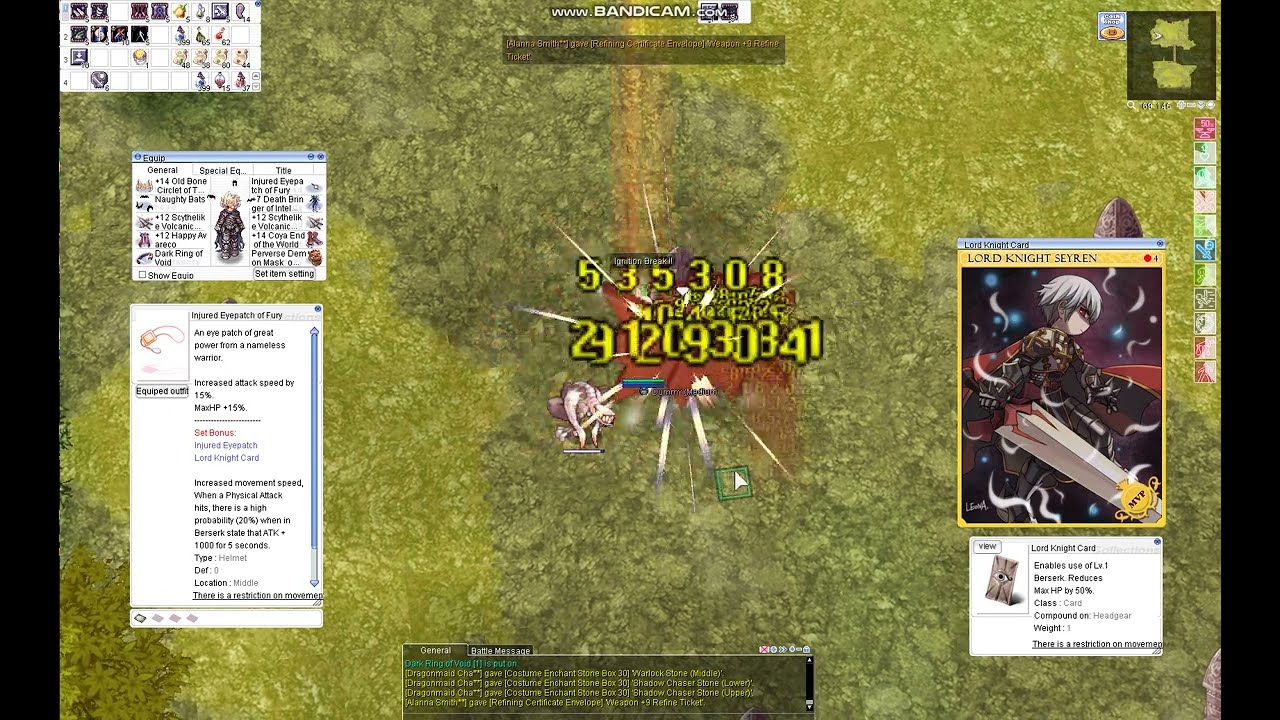 IRO Chaos - How to useful Frenzy skill from Lord Knight Card