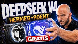 ¡Se liberó GRATIS! DEEPSEEK V4 llegó a HERMES Agent sin LÍMITE 🐋