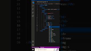 how to create html table with border | #shorts #html
