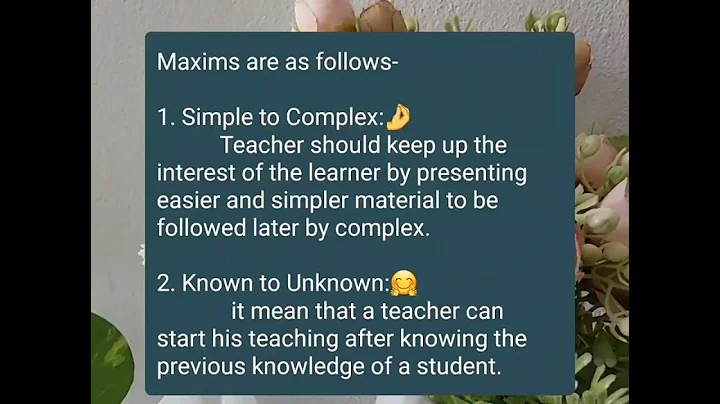 Maxims|Ep-04teaching-learning process|BA-III Sem #teachinglearning7 LemzEducation@Lemz83