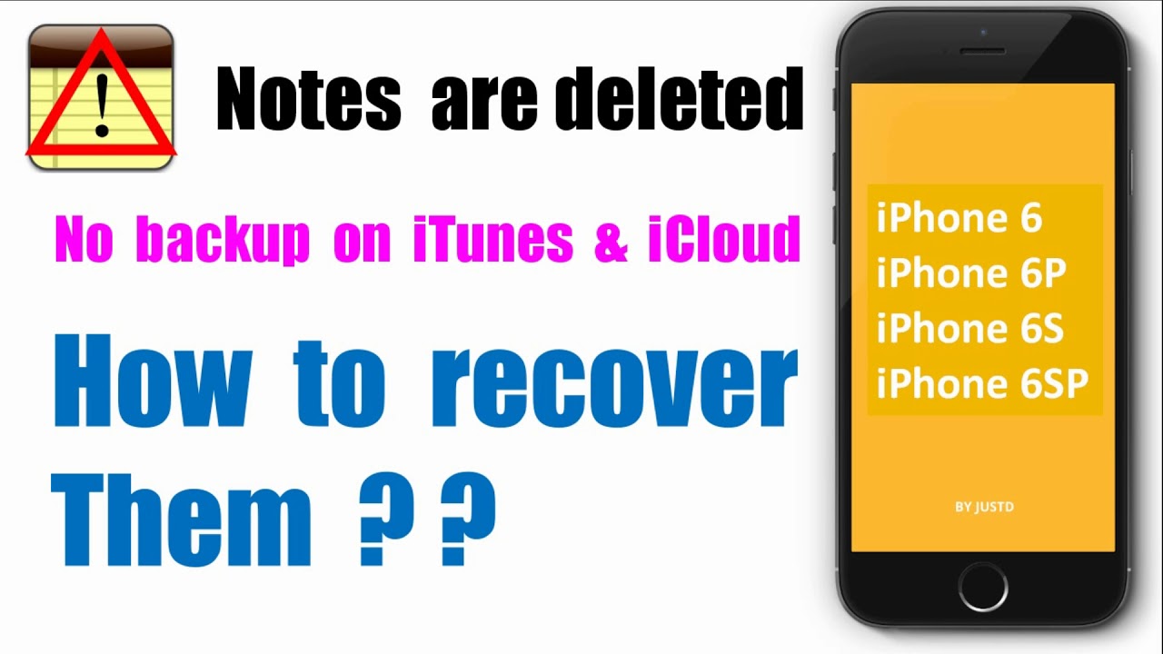 How to recover deleted notes on iPhone6/6P/6S/6SP - YouTube