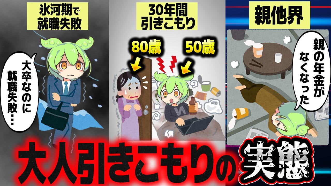8050問題、中高年引きこもりの実態【ずんだもん解説】