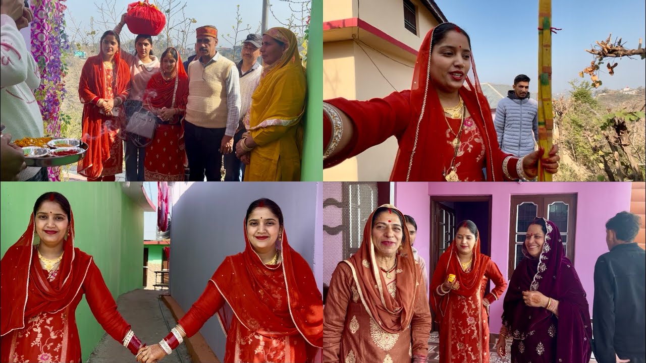 मामा जी घर आ गए 🥰#twins #himachal #village 