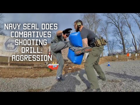 Navy SEAL does Combatives Shooting Drill: Aggression | Tactical