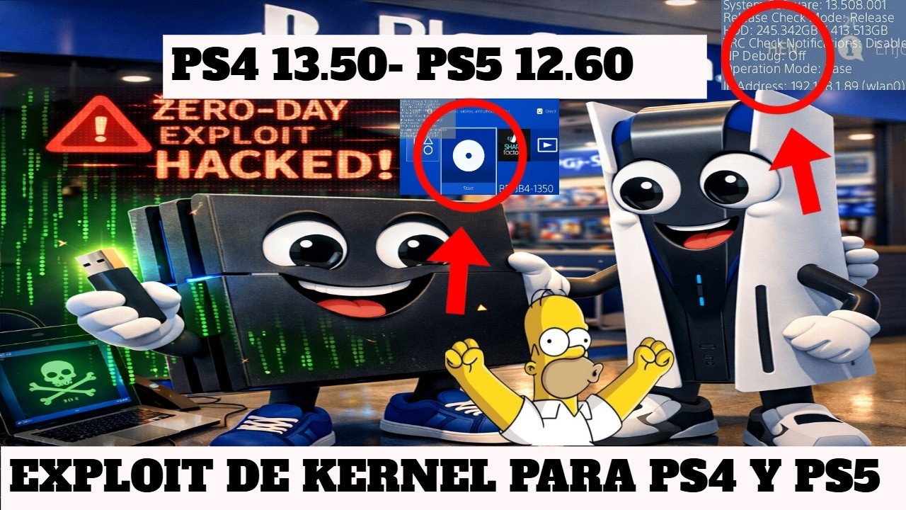 EXPLOIT ZERO-DAY KERNEL FOR PS4 13.50 AND PS5 12.60 - YouTube