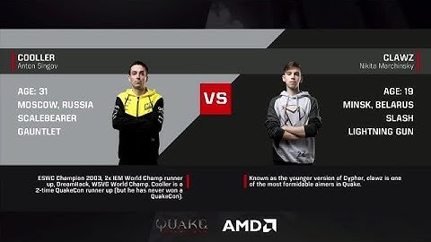 Cooller vs clawz | QC 1on1 QWC QuakeCon 2017 [Semifinals]