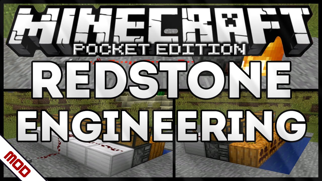 [0.15.0/0.16.0] REDSTONE ENGINEERING MOD - MINECRAFT PE - YouTube