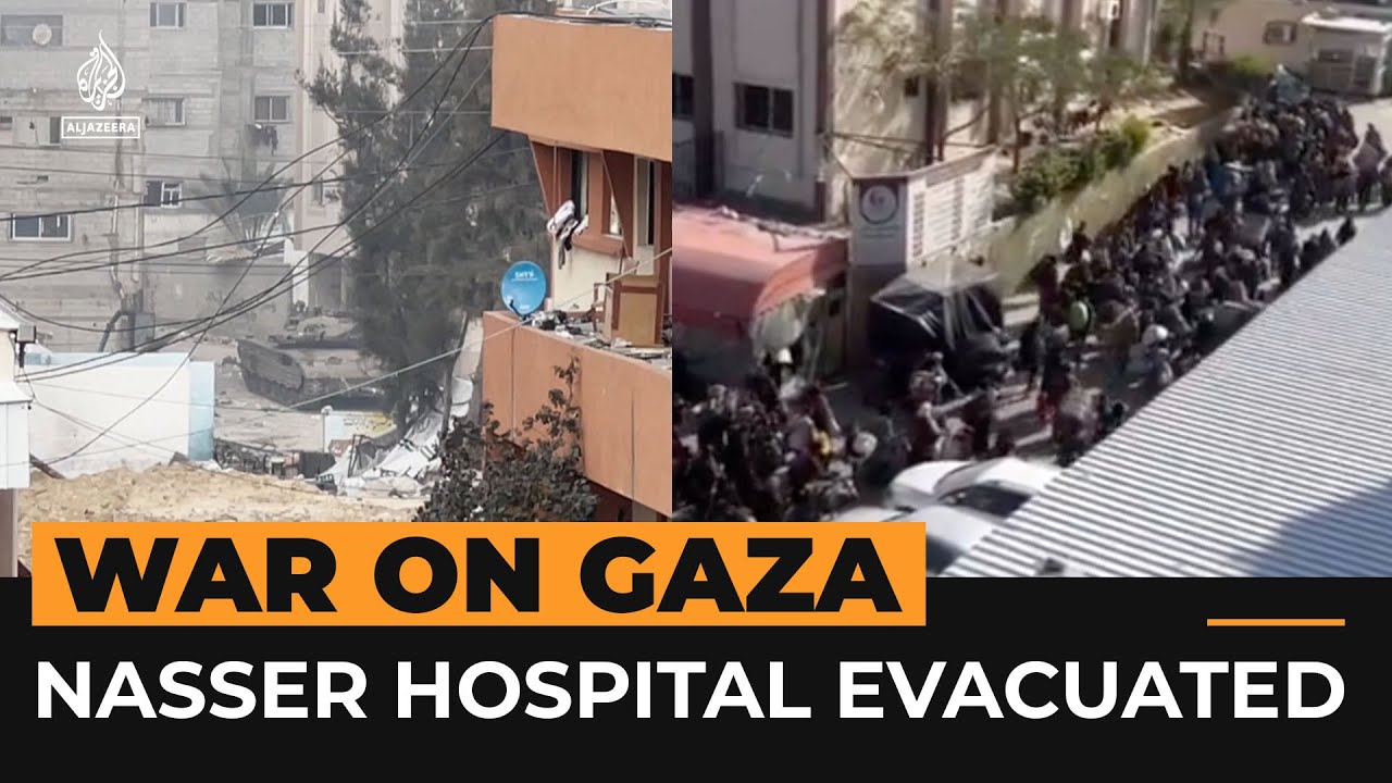 إسرائيل تجبر الفلسطينيين على مغادرة مستشفى في غزة | قناة الجزيرة الإخبارية