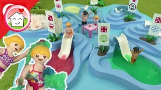 Playmobil Türkçe Yanlış Havuz için Zar Atmayın - Aquaparkta Slime Su Parki - Hauser Ailesi