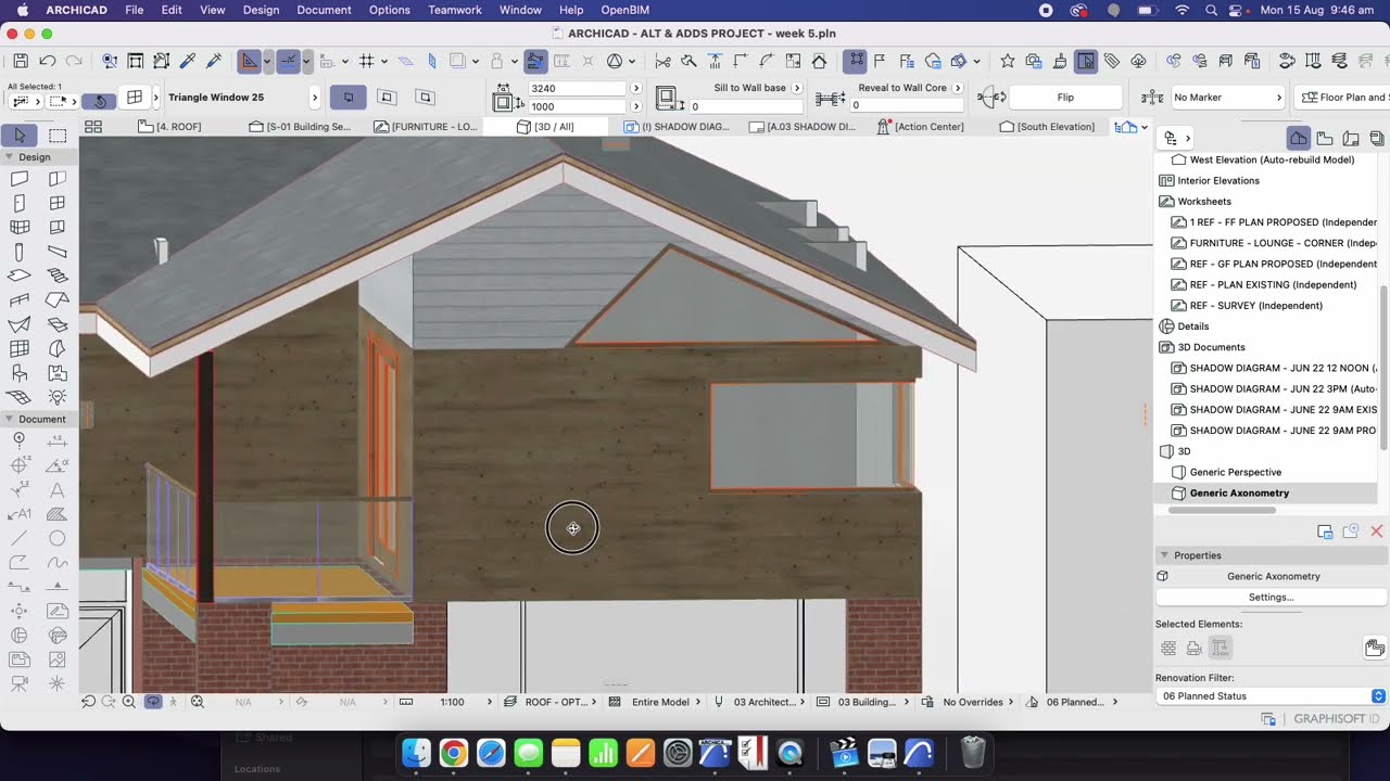 ArchiCAD Alterations Project 23 Triangle Window - YouTube