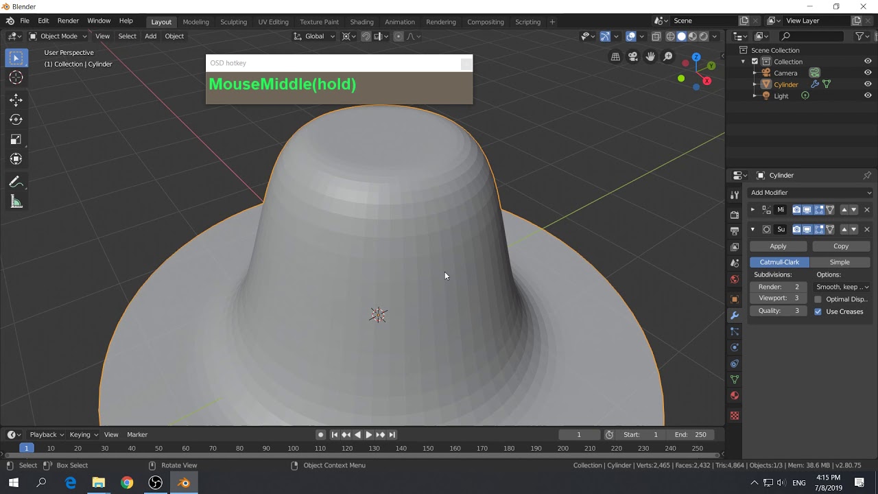Fedora Hat Modeling In Blender 2 8 Youtube - how to make a roblox hat in blender 2.8