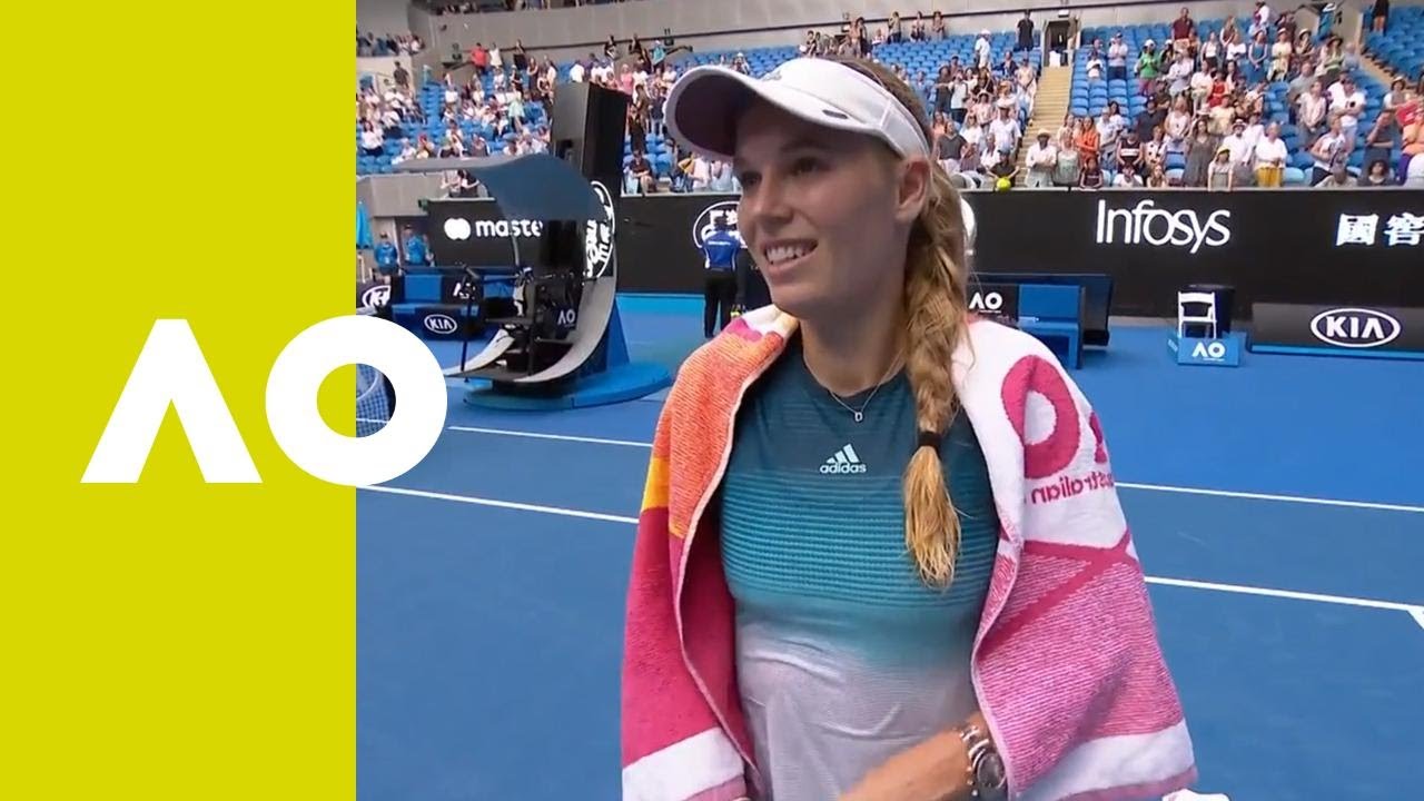 Caroline Wozniacki on-court interview (2R) | Australian Open 2019 - YouTube