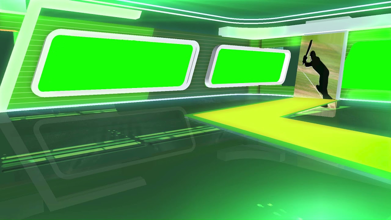 Sport News Studio Free Background Video Green Screen, Best Green Screen