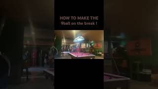 How To Make The 9Ball On The Break Tutorial